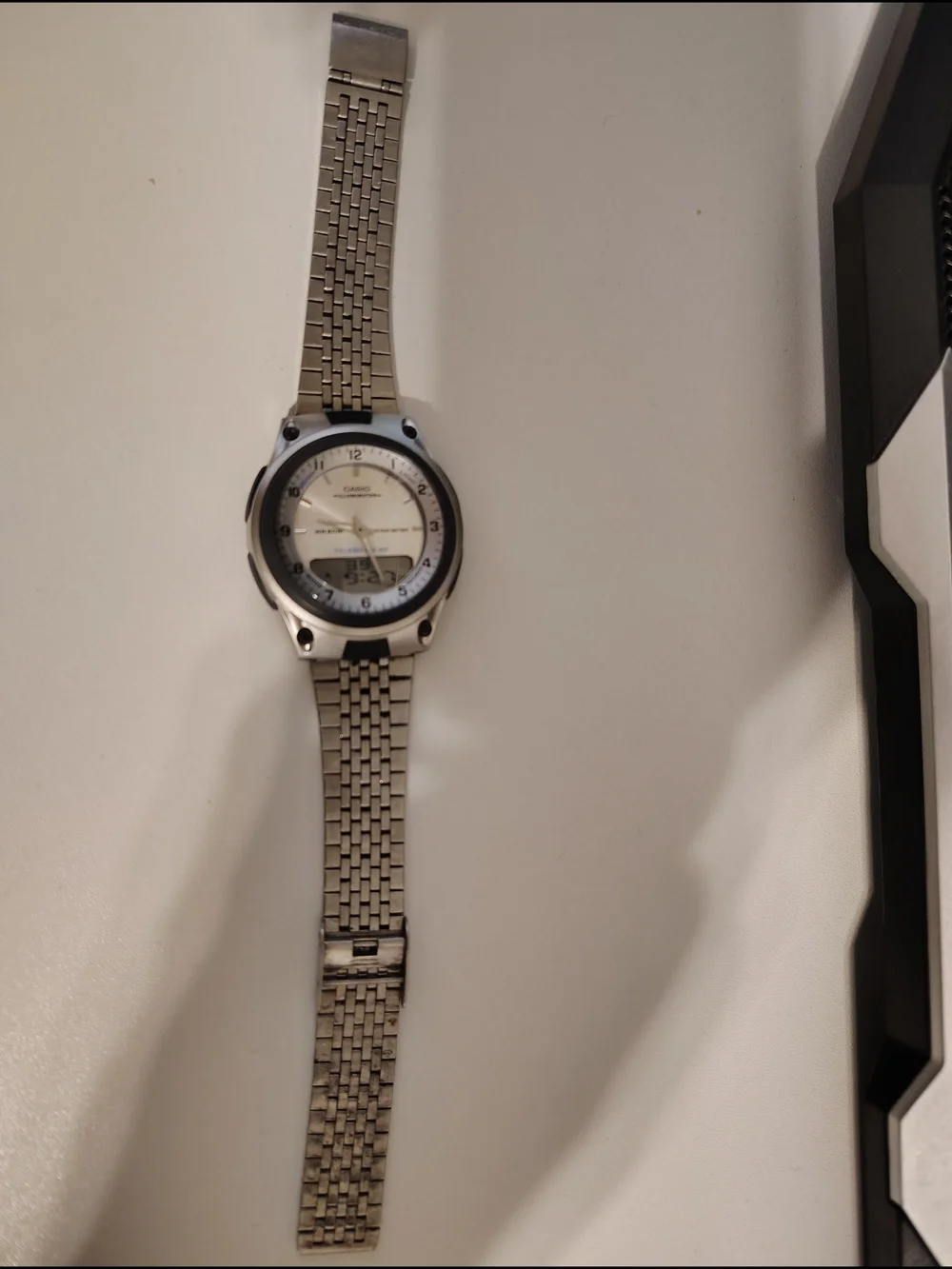 Casio Black Digital Sport Watch with Leather Strap